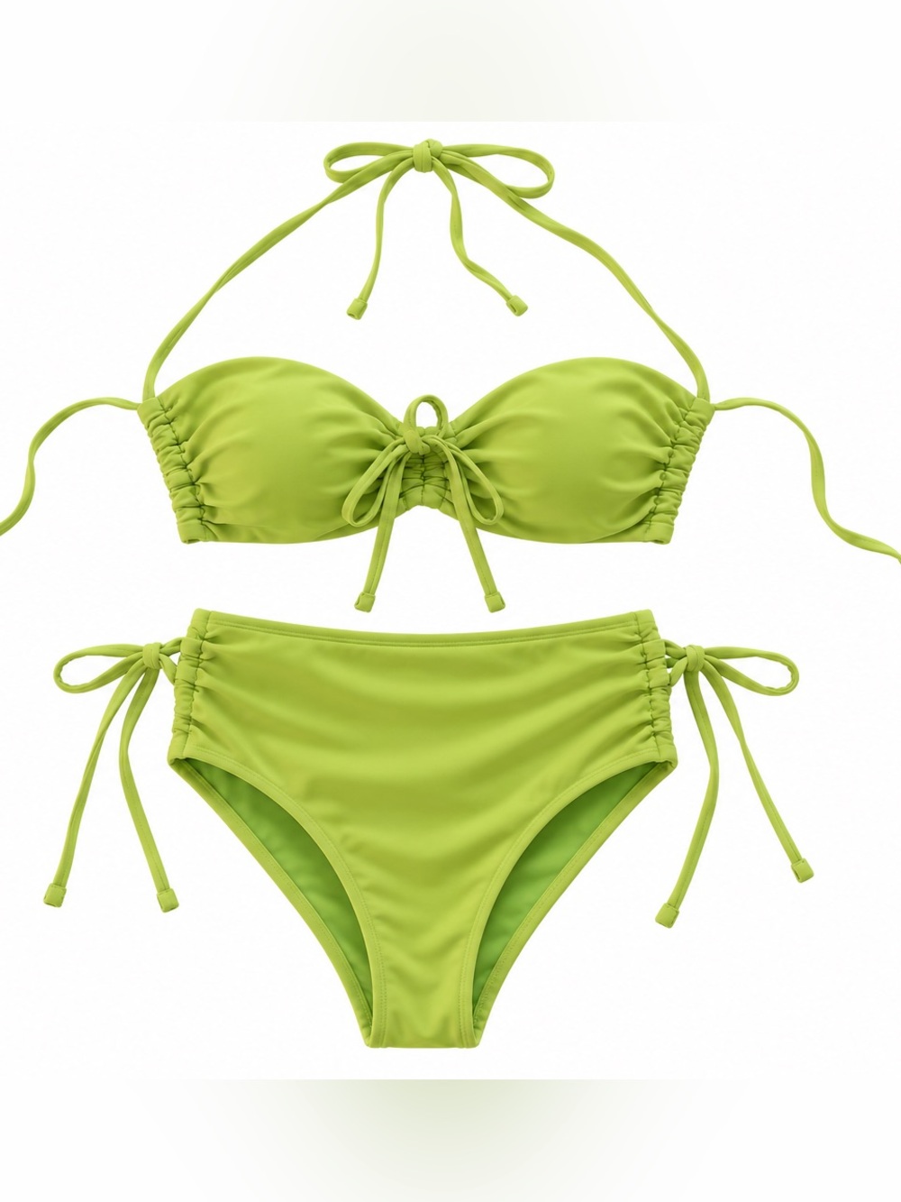 Lime Green Tie-Side Bikini